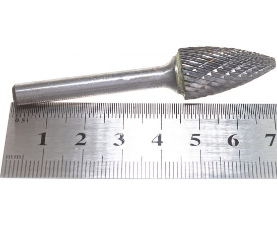 Борфреза твердосплавная гиперболическая с точечным торцом с двойной насечкой (14х25 мм; хвостовик 6 мм) ПНЕВМО-ТРЕЙД G1425-M06 – изображение 4