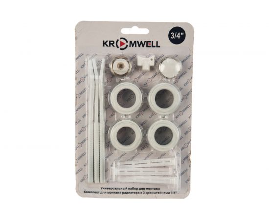 Комплект для монтажа радиатора EUROS с 3-мя кронштейнами 3/4 EU.ST6134040 34_k:284 – изображение 4