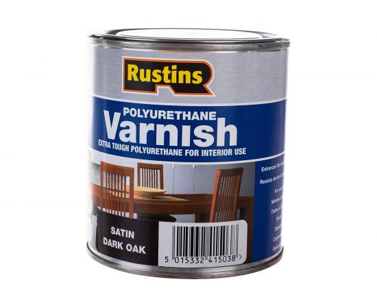 Полиуретановый лак Rustins полуматовый, Poly Varnish Satin Dark Oak, цвет: темный дуб, 500 мл 03223 – изображение 5
