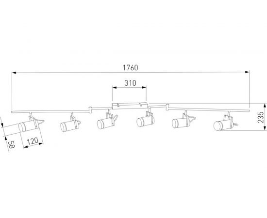 Потолочный светильник Eurosvet 20086 6 LED хром/черный жемчуг a042757 – изображение 5