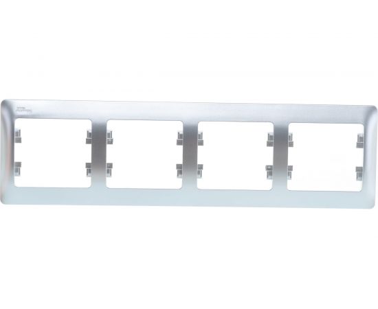 4-постовая горизонтальная рамка Schneider Electric GLOSSA АЛЮМИНИЙ GSL000304 – изображение 6
