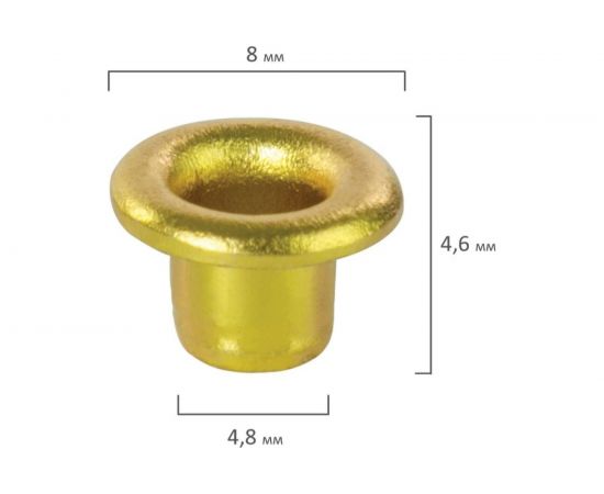 Люверсы BRAUBERG КОМПЛЕКТ 250 шт., 4.8х4.6 мм, золотистые 227793 – изображение 8