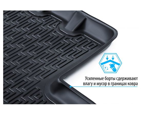 Коврики в салон автомобиля Rival для Volkswagen Tiguan II (DSG РКПП) 2016-2020 2020-н.в., полиуретан, с крепежом, 5 шт., 15805006 – изображение 10