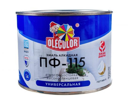 Эмаль OLECOLOR ПФ-115 оранжевый, 0.5 кг 4300005240 