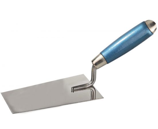 Нержавеющая кельма с деревянной ручкой (трапеция) 200 мм КЕДР 050-0200 26243 
