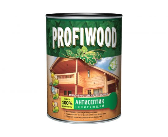 Алкидный антисептик PROFIWOOD (тонирующий; атмосферостойкий; калужница; 0.8 л; 0.7 кг) 3891 