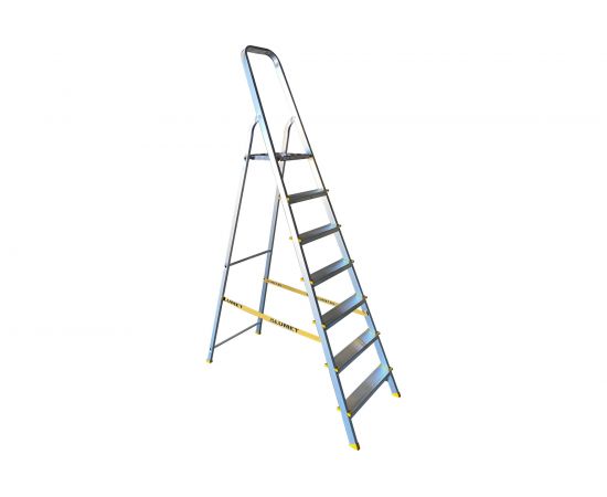 Алюминиевая анодированная стремянка Алюмет 7 ступеней APA7007 