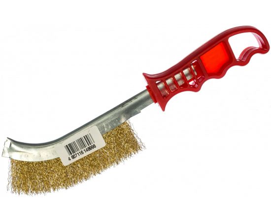 Щетка омедненная 17230001 с пластиковой ручкой АТАКА 22402 