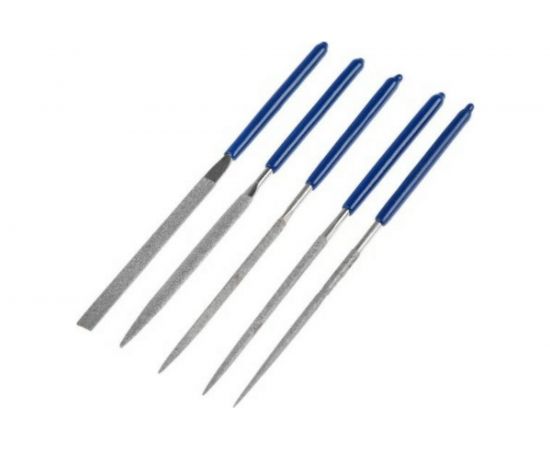 Набор надфилей алмазных TUNDRA 70 х 140 х 3 мм, обрезиненные рукоятки, 5 шт. 2275921 