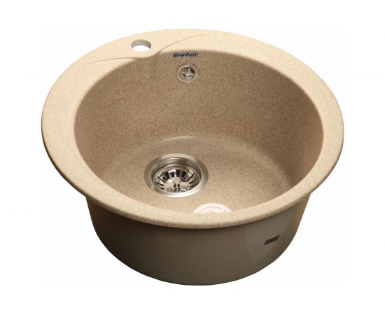 Мойка GRANFEST RONDO мрамор, GF-R-480, D=475 мм, песочный R-480 пес 