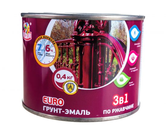 Грунт-эмаль по ржавчине OLECOLOR зеленый, 0.4 кг 4300009579 