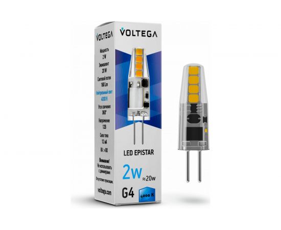 Светодиодная лампа VOLTEGA Капсула G4 12V 4000K 2W 7143 