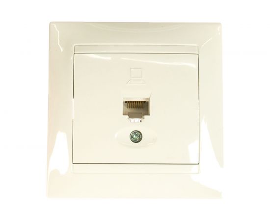 Компьютерная розетка, белая RJ45 TDM Лама SQ1815-0016 