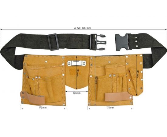 Пояс монтажника TOYA кожаный 78750 – изображение 2