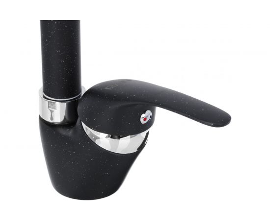 Смеситель для кухни RAIN Веста высокий излив, картридж 35 мм., латунь, под гранит, черный 561-283 – изображение 2