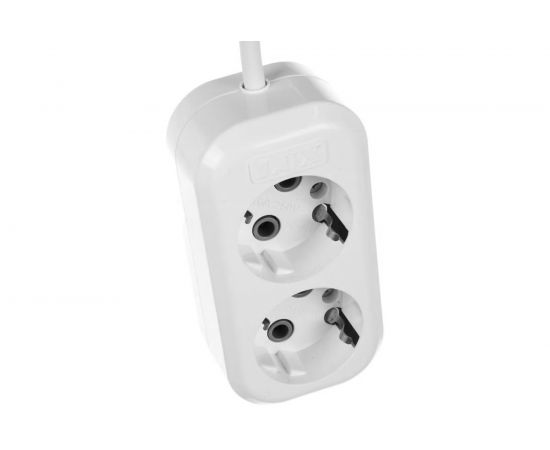 Двухместный сетевой удлинитель с заземелением LUX У2-Е, 3м, 4606400414544 – изображение 2