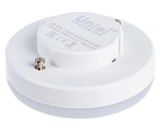 Светодиодная лампа Uniel LED-GX53-13W/WW/GX53/FR PLZ01WH , матовая. UL-00003724 – изображение 3