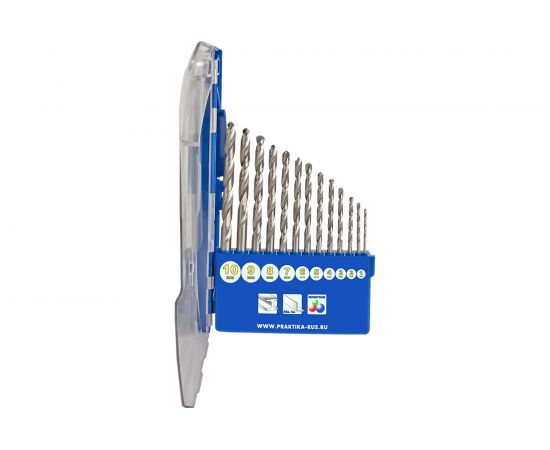 Набор сверл по металлу Профи (10 шт; 1-10 мм) ПРАКТИКА 640-261 – изображение 3