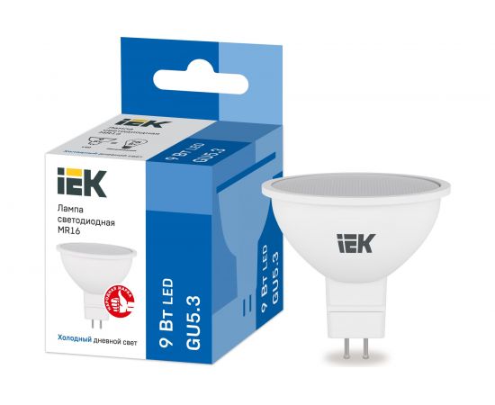 Лампа IEK LED MR16 софит 9вт 230В 6500К GU5.3 LLE-MR16-9-230-65-GU5 – изображение 3