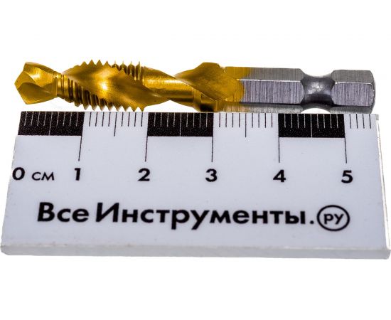 Сверло-метчик (М8х1.25х58 мм; HSS-TiN) SKRAB 33828 – изображение 4