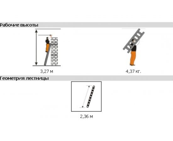 Приставная лестница 8 ступеней Эйфель Классик – изображение 4
