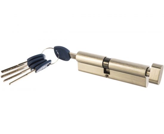 Цилиндр DOORLOCK V K2300AB N серия Variant, никелированный, 50xK60 мм, кл/пов. кнопка, 5 перф.ключей 79098 – изображение 4