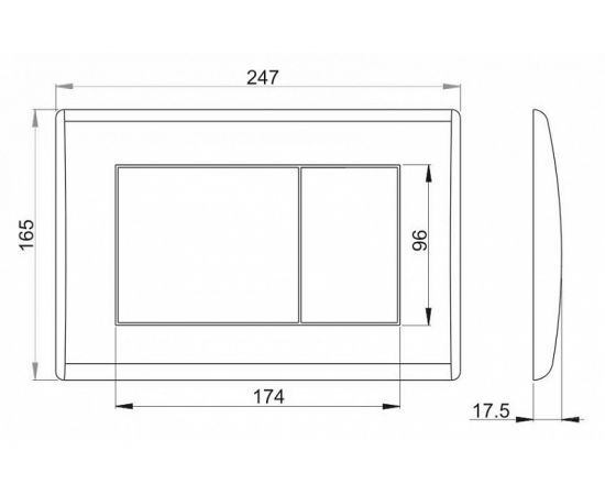 Кнопка управления Alca Plast M271 хром - глянцевая 00022155 – изображение 4
