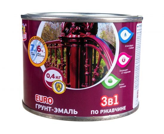 Грунт-эмаль по ржавчине OLECOLOR желтый, 0.4 кг 4300009578 – изображение 5