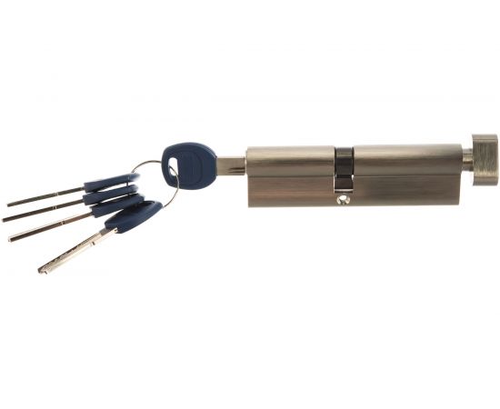 Цилиндр DOORLOCK V K2300AB N серия Variant, никелированный, 50xK60 мм, кл/пов. кнопка, 5 перф.ключей 79098 – изображение 5