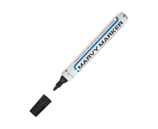 Перманентный маркер MARVY UCHIDA с круглым наконечником в металлическом корпусе 1.5-3 мм, черный MAR400/1 