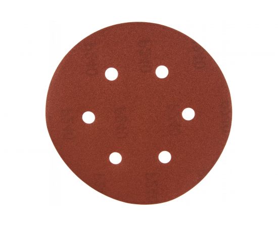 Лист шлифовальный (5 шт; 150 мм; 6 отверстий; Р240) для эксцентриковых шлифмашин REDVERG 6624198 