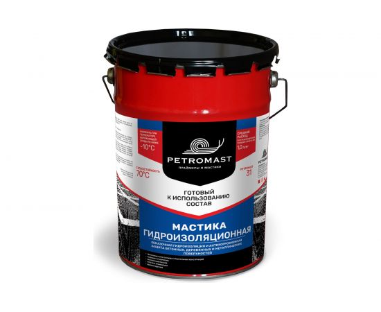 Гидроизоляционная мастика PETROMAST 10 л, металлическая упаковка 24627 