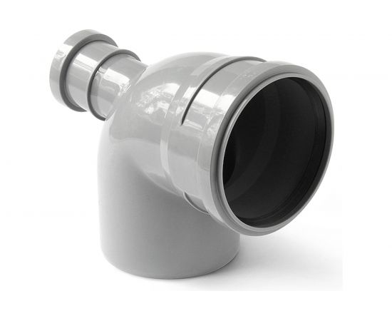 Отвод для канализации Flextron 110x90 градусов, с выходом 50 (фронтальный тыл) SVK-K145020 