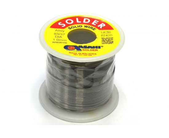 Припой (1 мм, 0.5 кг, Sn63/Pb37, без флюса) ASAHI 00-00000289 