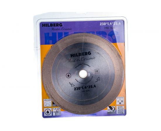 Диск алмазный отрезной Master Сeramic (230х1.4х25.4 мм) Hilberg HM506 
