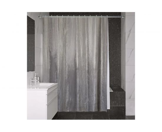 Штора для ванной комнаты Bath Plus Органза двухслойная, 180х200, серый NO WSV 030 