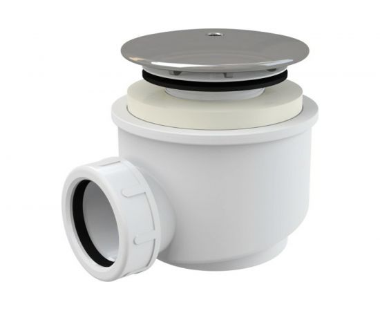 Сифон для поддона Alca Plast A47CR-60 1 1/2""x40 мм, h-72 мм, слив крышка D-91 мм 025-1261 