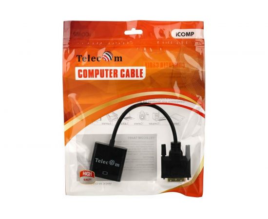 Кабель-переходник Telecom, DVI-D 25M - VGA 15F TA491 – изображение 2