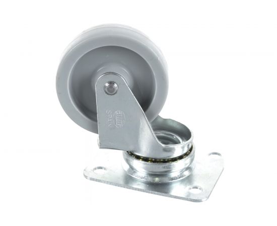 Колесо мод.2500 (60 мм; поворотная площадка 70х55 мм; без тормоза; серое) Amig 6718 – изображение 2
