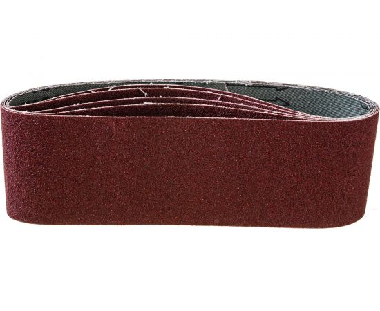 Лента шлифовальная бесконечная СТАНДАРТ на тканевой основе (5 шт; 75х533 мм; P120) для ЛШМ Зубр 35342-120 – изображение 3