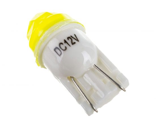 Автолампа SKYWAY диод T10W5W 12V 1SMD 1-конт керамика 3D Желтая Салон, габариты, номер, стопы S08201450 – изображение 4
