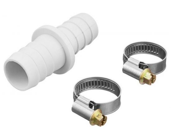 Набор для соединения шлангов СУПРИМПЛАСТ 19x22 мм с двумя червяными хомутами 16х25 мм 4WG_1922_1625_02H 