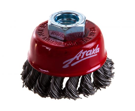 Чашеобразная витая щетка Атака №160 2106514450 d-65 M14 нержавеющая сталь 34724 