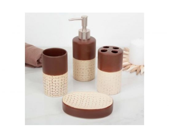 Набор для ванной Доляна Молочный шоколад 4 предмета 1580164 