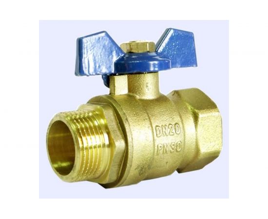 Шаровой кран RM 3/4 ВР-НР муфтовый бабочка Ду20 Ру30 11Б27п1 RM-34FMB 