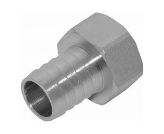 Штуцер (внутренняя резьба 1"" - елочка 30 мм; латунь никелированная) SANTRADE 1444 