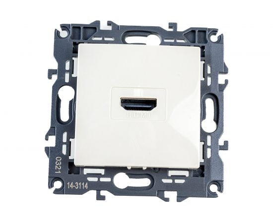 Розетка HDMI ЭРА 14-3114-02 IP20, Elegance, слоновая кость Б0034333 