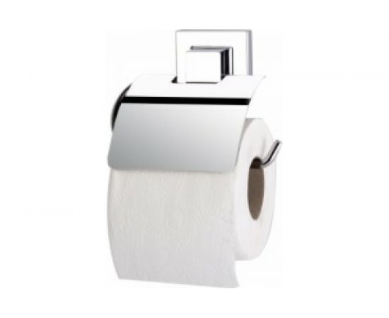 Держатель туалетной бумаги с крышкой TEKNO-TEL EF238 самоклеящийся, хром 00-00002874 