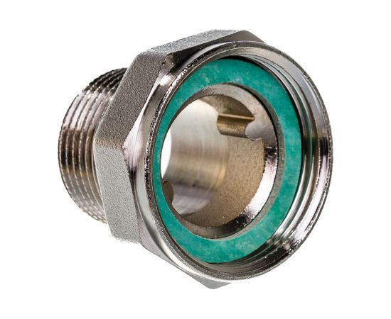 Соединение с накидной гайкой Uni-Fitt НВ 1""x1 1/4"", с плоской прокладкой, никелированное 624N4500 