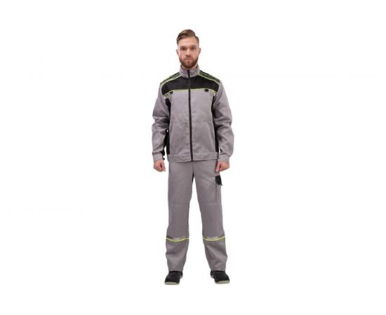 Мужской костюм ООО Комус л26-КПК серый/черный, р.48-50, рост 170-176 1002326 